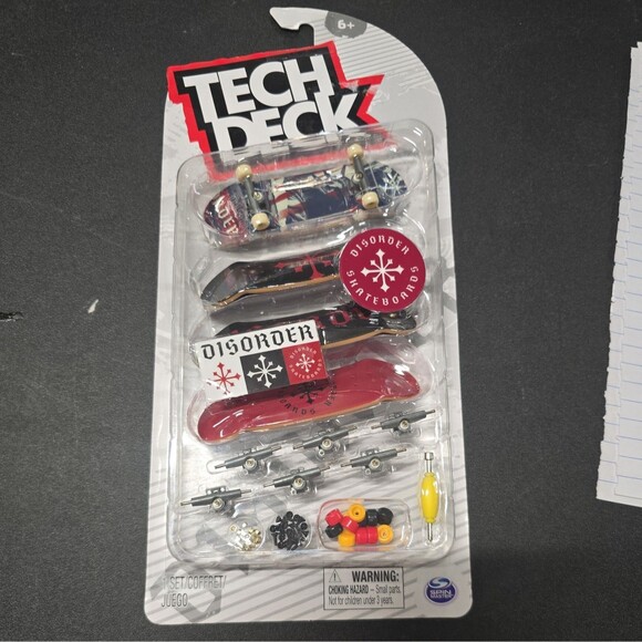Tech Deck DISORDER SKATEBOARDS Finger Skateboard 4 PACK NEW - Picture 1 of 2